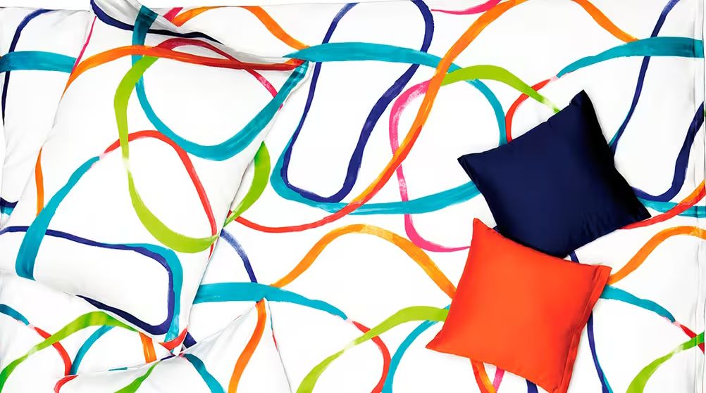 Povlečení SATÉN DESIGN colours bílopestré